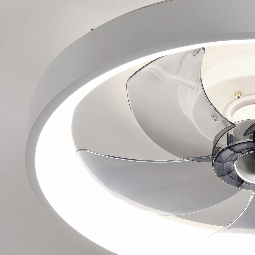 Brilagi - lubų ventiliatorius su reguliuojamu LED apšvietimu, LED 34 W, 230 V, 3000–6500 K, skersmuo 50 cm, baltas, su nuotoliniu valdymu