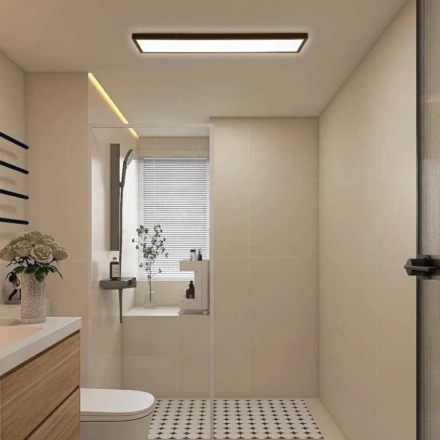 Brilagi- LED lubinis vonios šviestuvas FRAME LED/40W/230V 120x30 cm IP44 juoda