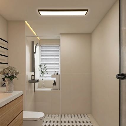 Brilagi - LED lubinis vonios šviestuvas FRAME LED/50W/230V 120x30 cm IP44 juoda