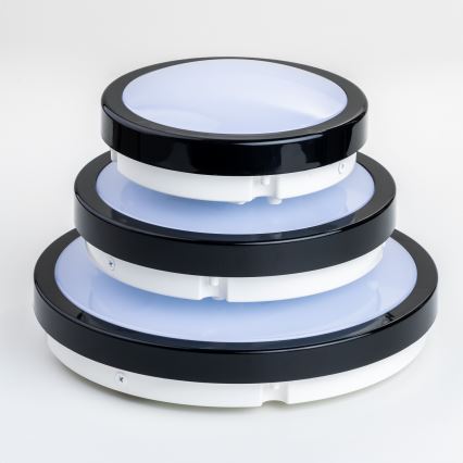 Brilagi - LED lubinis vonios šviestuvas PERA LED/12W/230V diametras 18 cm IP65 juoda