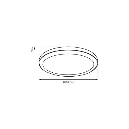 Brilagi - LED lubinis vonios šviestuvas PERA LED/18W/230V diametras 22 cm IP65 balta