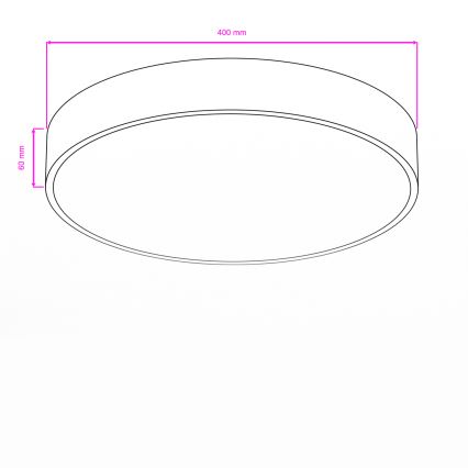 Brilagi - LED vonios lubų šviestuvas POOL LED/36W/230V 3000/4000/5500K skersmuo 40 cm IP54 bronzinis