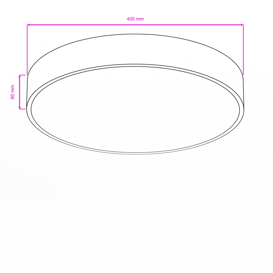 Brilagi - LED vonios lubų šviestuvas POOL LED/36W/230V 3000/4000/5500K skersmuo 40 cm IP54 bronzinis