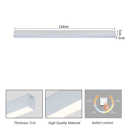 Brilagi - LED vonios kambario lubinis šviestuvas SLEEKLINE LED/40W/230V 3000/4500/6000K sidabrinis IP44