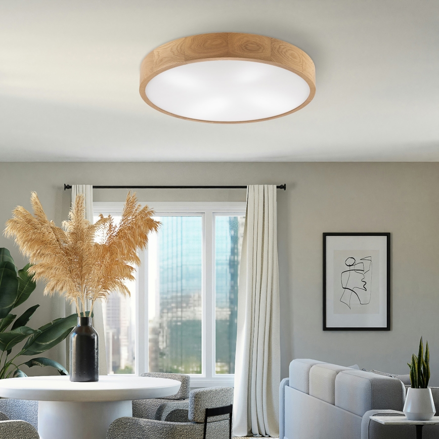 Brilagi - LED Lubrikas CARVALHO 4xE27/60W/230V ąžuolas Ø 57,5 cm
