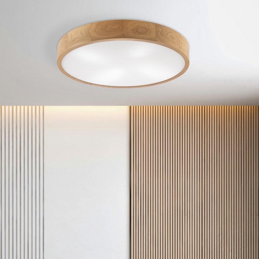 Brilagi - LED Lubrikas CARVALHO 4xE27/60W/230V ąžuolas Ø 57,5 cm