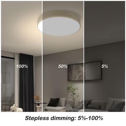 Brilagi - LED lubų lempa POOL LED/36W/230V 3000-6000K skersmuo 30 cm kreminė + nuotolinis valdymas