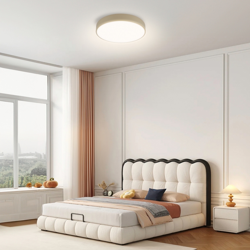 Brilagi - LED lubų lempa POOL LED/36W/230V 3000-6000K skersmuo 30 cm kreminė + nuotolinis valdymas