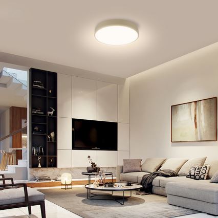 Brilagi - LED lubų lempa POOL LED/36W/230V 3000-6000K skersmuo 30 cm kreminė + nuotolinis valdymas