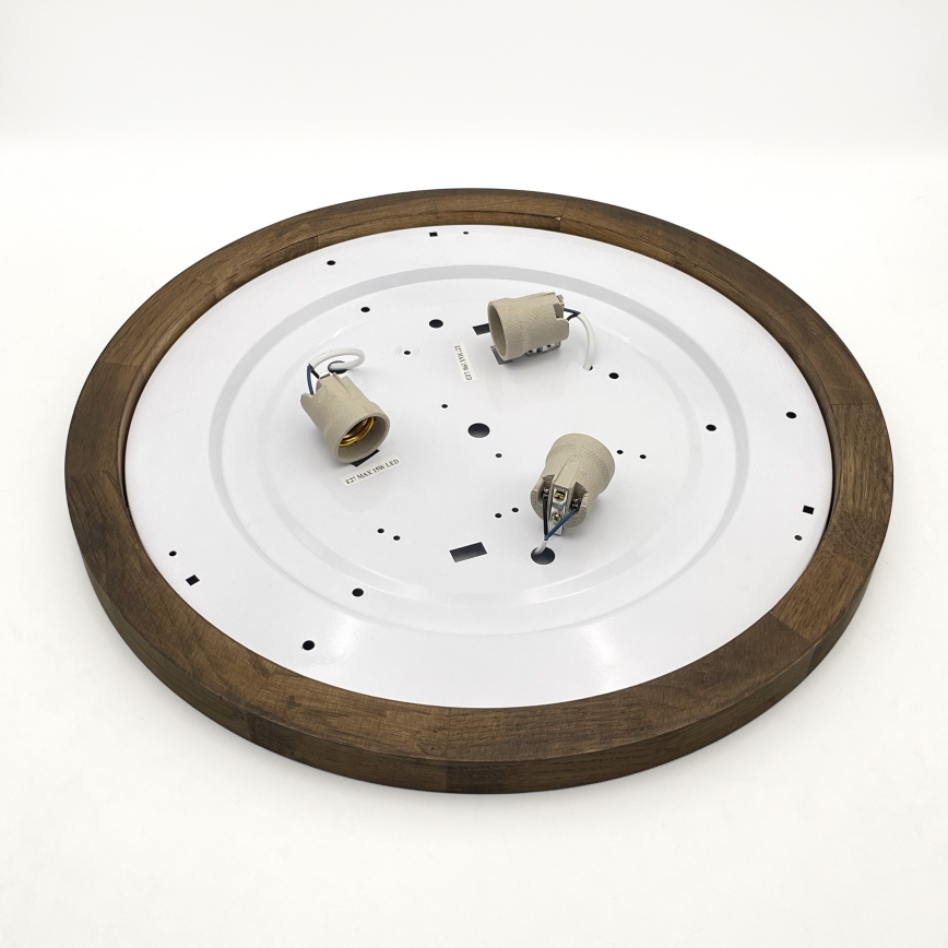 BRILAGI - LED lubinis šviestuvas BELLADONNA 3xE27/15W/230V Ø 50 cm balta/ąžuolas-riešutas