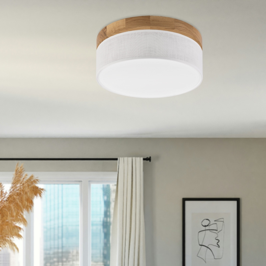 Brilagi - LED Lubų šviestuvas BELLADONNA LED/20W/230V Ø 30 cm baltas/ąžuolas