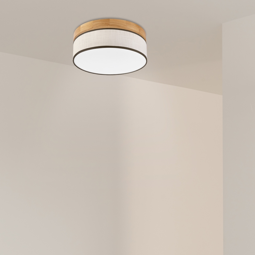 Brilagi - LED Lubų šviestuvas BELLADONNA LED/20W/230V Ø 30 cm grietinėlės/ąžuolo