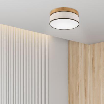 Brilagi - LED Lubų šviestuvas BELLADONNA LED/20W/230V Ø 30 cm grietinėlės/ąžuolo