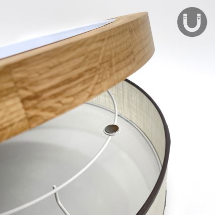 Brilagi - LED Lubų šviestuvas BELLADONNA LED/36W/230V Ø 40 cm kreminis/ąžuolo