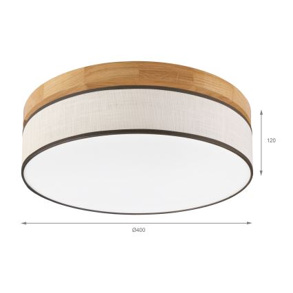 Brilagi - LED Lubų šviestuvas BELLADONNA LED/36W/230V Ø 40 cm kreminis/ąžuolo