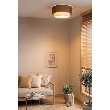 Brilagi - LED lubų šviestuvas BOHO ECO 1xE27/10W/230V skersmuo 40 cm ruda/kreminė