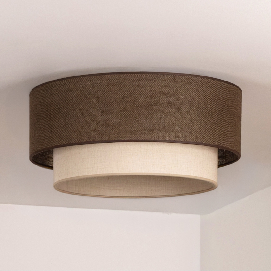 Brilagi - LED lubų šviestuvas BOHO ECO 1xE27/10W/230V skersmuo 40 cm ruda/kreminė
