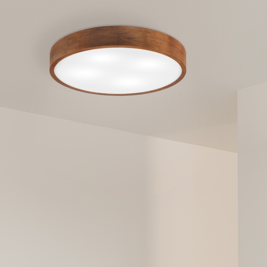 Brilagi - LED Lubų šviestuvas CARVALHO 4xE27/60W/230V ąžuolas vyšnia pr. 57,5 cm
