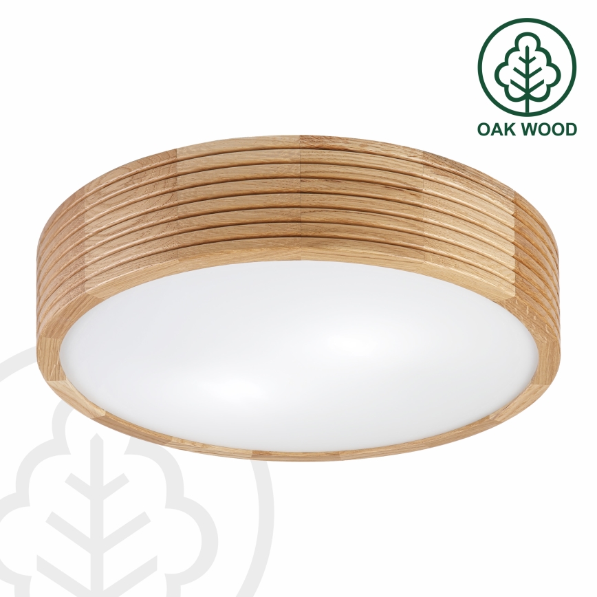 Brilagi - LED lubų šviestuvas CARVALHO MODERN 2xE27/60W/230V Ø 37,5 cm ąžuolas