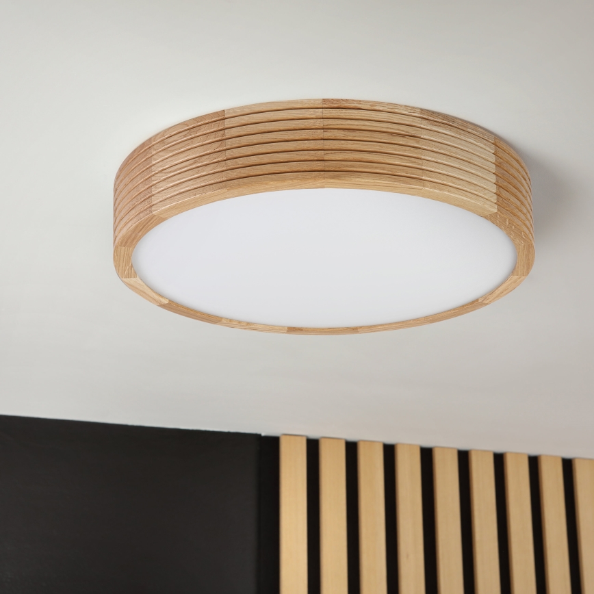 Brilagi - LED lubų šviestuvas CARVALHO MODERN 2xE27/60W/230V Ø 37,5 cm ąžuolas