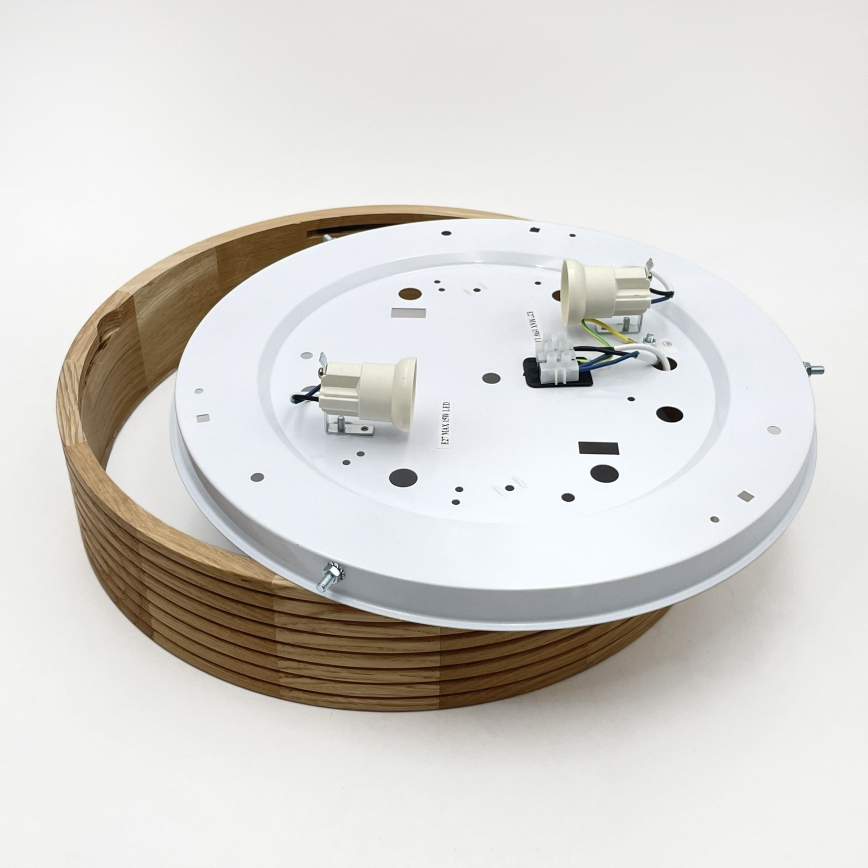 Brilagi - LED lubų šviestuvas CARVALHO MODERN 2xE27/60W/230V Ø 37,5 cm ąžuolas