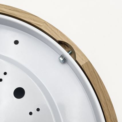 Brilagi - LED lubų šviestuvas CARVALHO MODERN 2xE27/60W/230V Ø 37,5 cm ąžuolas