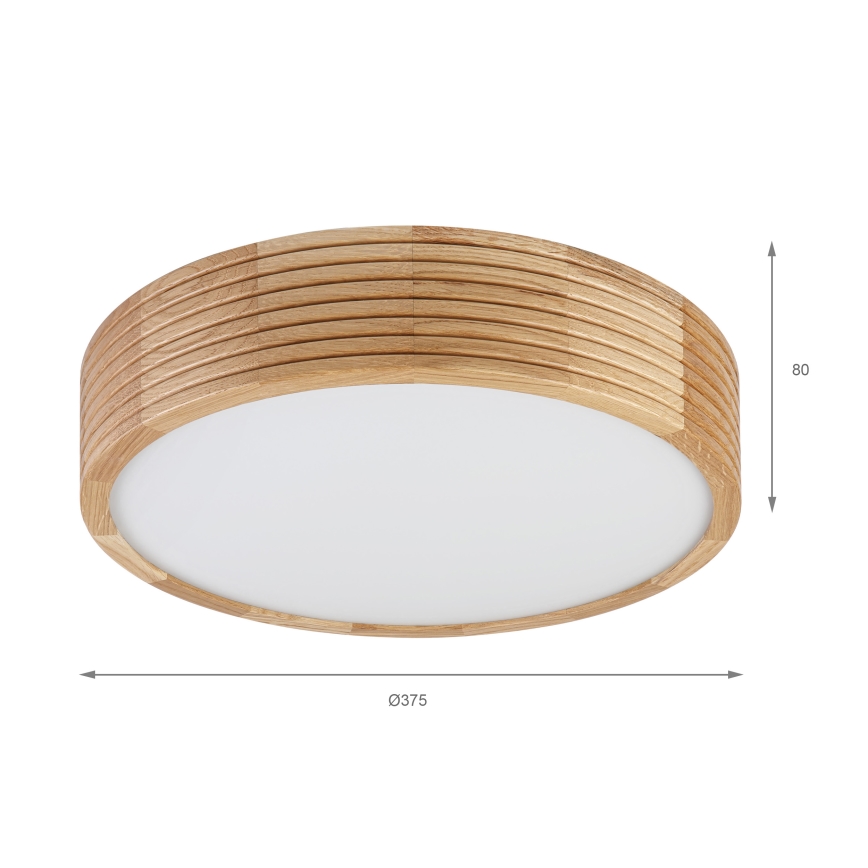 Brilagi - LED lubų šviestuvas CARVALHO MODERN 2xE27/60W/230V Ø 37,5 cm ąžuolas