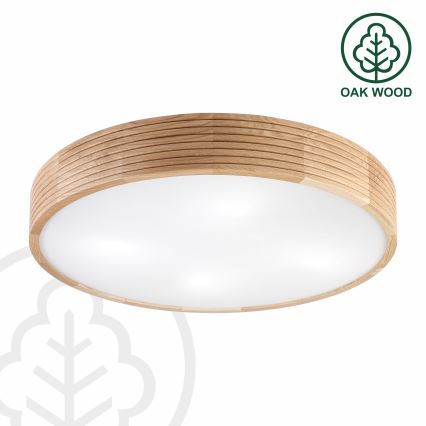 Brilagi - LED lubų šviestuvas CARVALHO MODERN 4xE27/60W/230V ąžuolas skersm. 57,5 cm