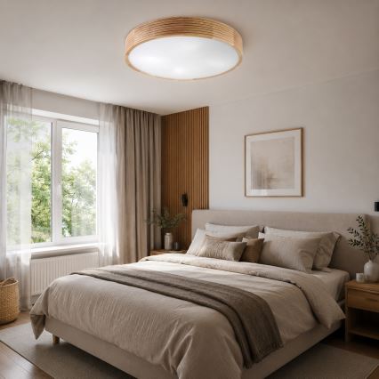 Brilagi - LED lubų šviestuvas CARVALHO MODERN 4xE27/60W/230V ąžuolas skersm. 57,5 cm