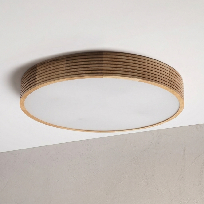Brilagi - LED lubų šviestuvas CARVALHO MODERN 4xE27/60W/230V ąžuolas skersm. 57,5 cm