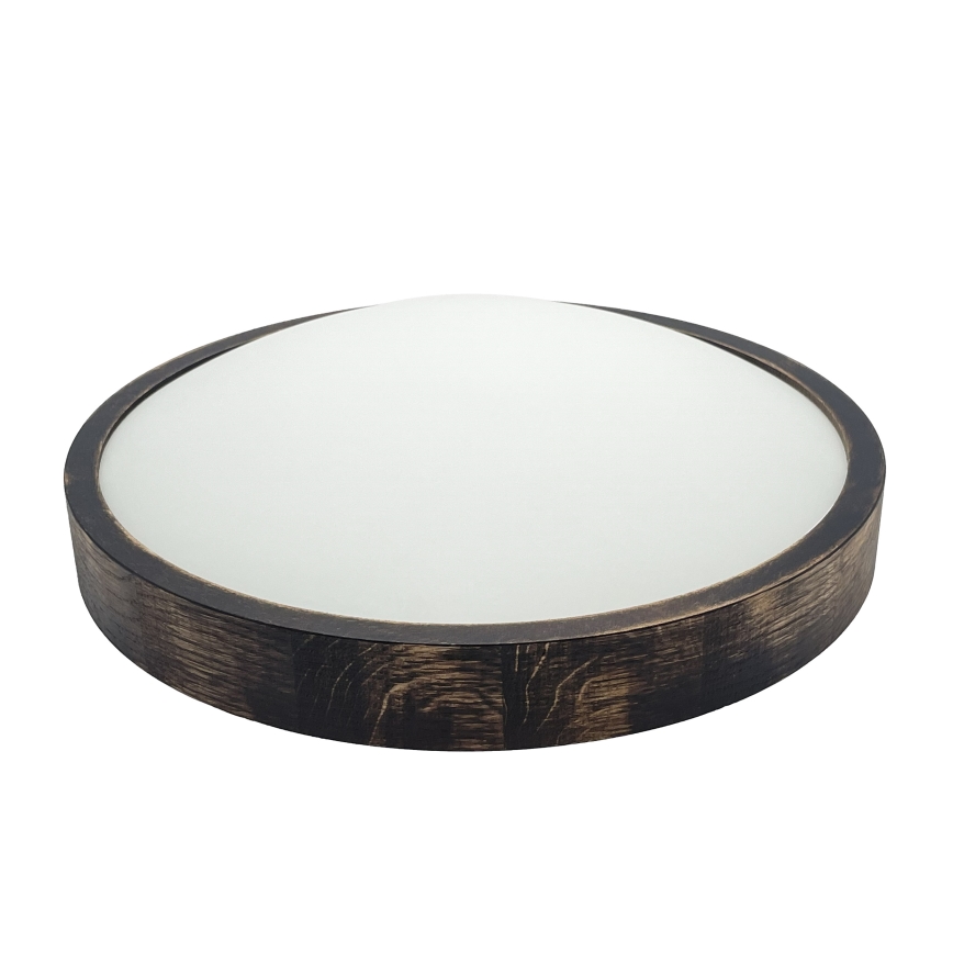 Brilagi - LED lubų šviestuvas CARVALHO SLIM SMOKEY LED/36W/230V ąžuolas skersmuo 37,5 cm
