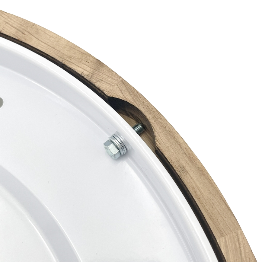 Brilagi - LED lubų šviestuvas CARVALHO SLIM SMOKEY LED/36W/230V ąžuolas skersmuo 37,5 cm