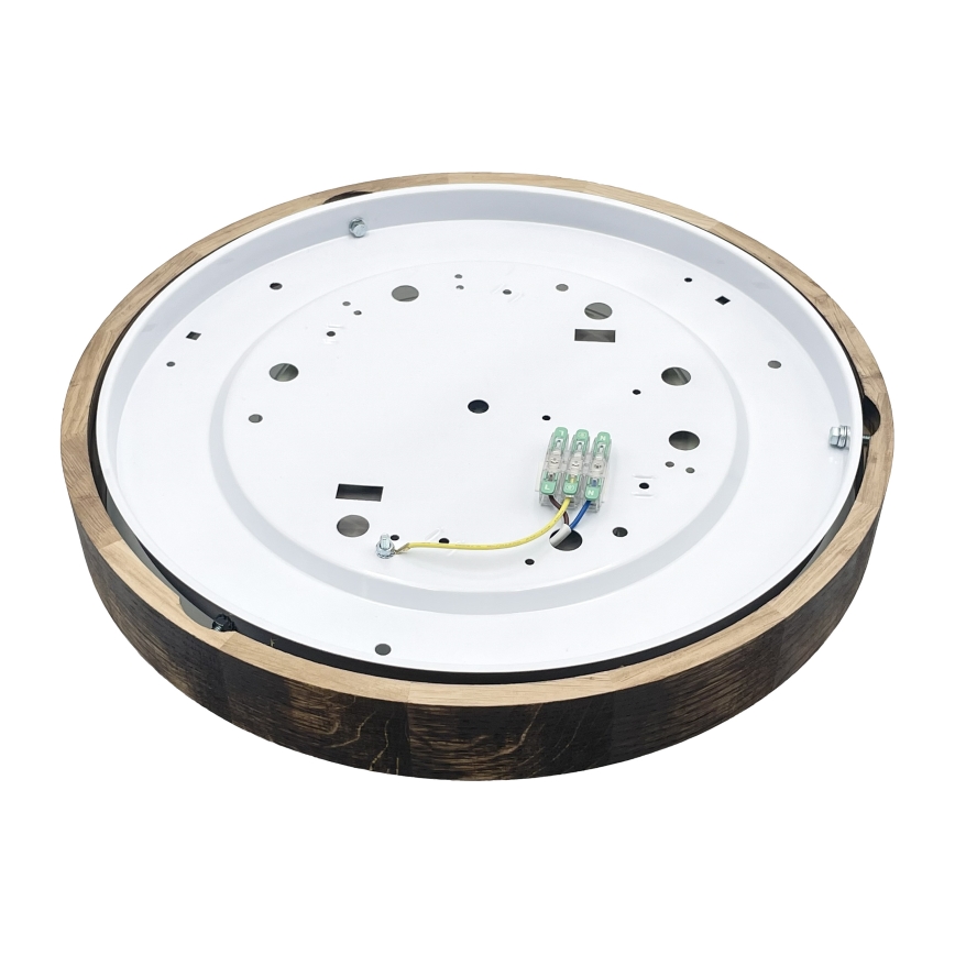 Brilagi - LED lubų šviestuvas CARVALHO SLIM SMOKEY LED/36W/230V ąžuolas skersmuo 37,5 cm