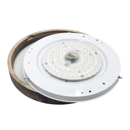 Brilagi - LED lubų šviestuvas CARVALHO SLIM SMOKEY LED/36W/230V ąžuolas skersmuo 37,5 cm