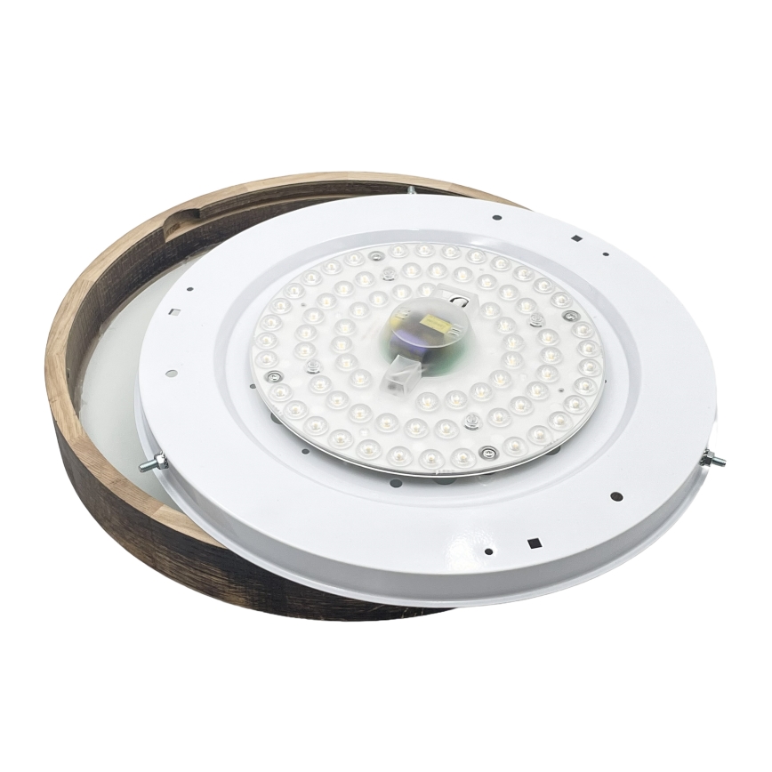 Brilagi - LED lubų šviestuvas CARVALHO SLIM SMOKEY LED/36W/230V ąžuolas skersmuo 37,5 cm