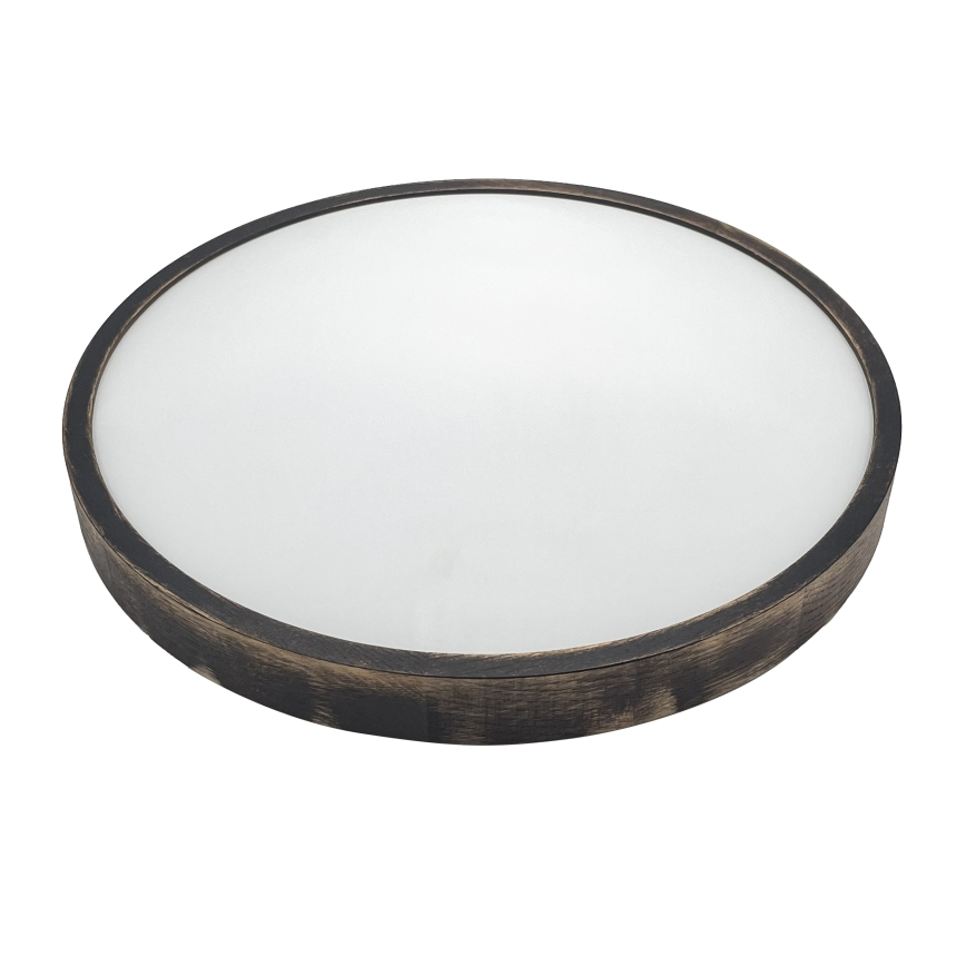 Brilagi - LED lubų šviestuvas CARVALHO SLIM SMOKEY LED/36W/230V, ąžuolo apdaila, skersmuo 47,5 cm