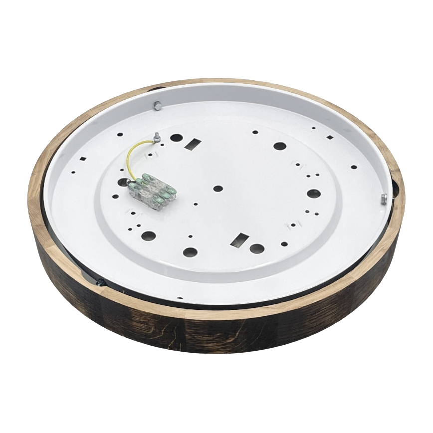 Brilagi - LED lubų šviestuvas CARVALHO SLIM SMOKEY LED/36W/230V, ąžuolo apdaila, skersmuo 47,5 cm