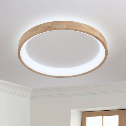 Brilagi - LED lubinis šviestuvas FALCON WOOD LED/60W/230V 3000/4000/6000K skersmuo 80 cm medinis