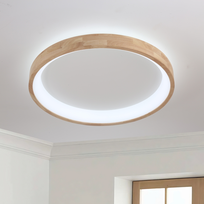 Brilagi - LED lubinis šviestuvas FALCON WOOD LED/60W/230V 3000/4000/6000K skersmuo 80 cm medinis