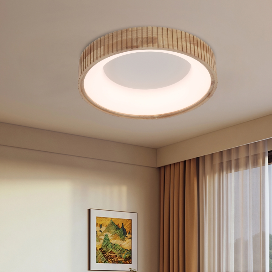 Brilagi - LED lubinis šviestuvas FALCON WOOD MODERN LED/30W/230V 3000/4000/6000K Ø 45 cm medinis