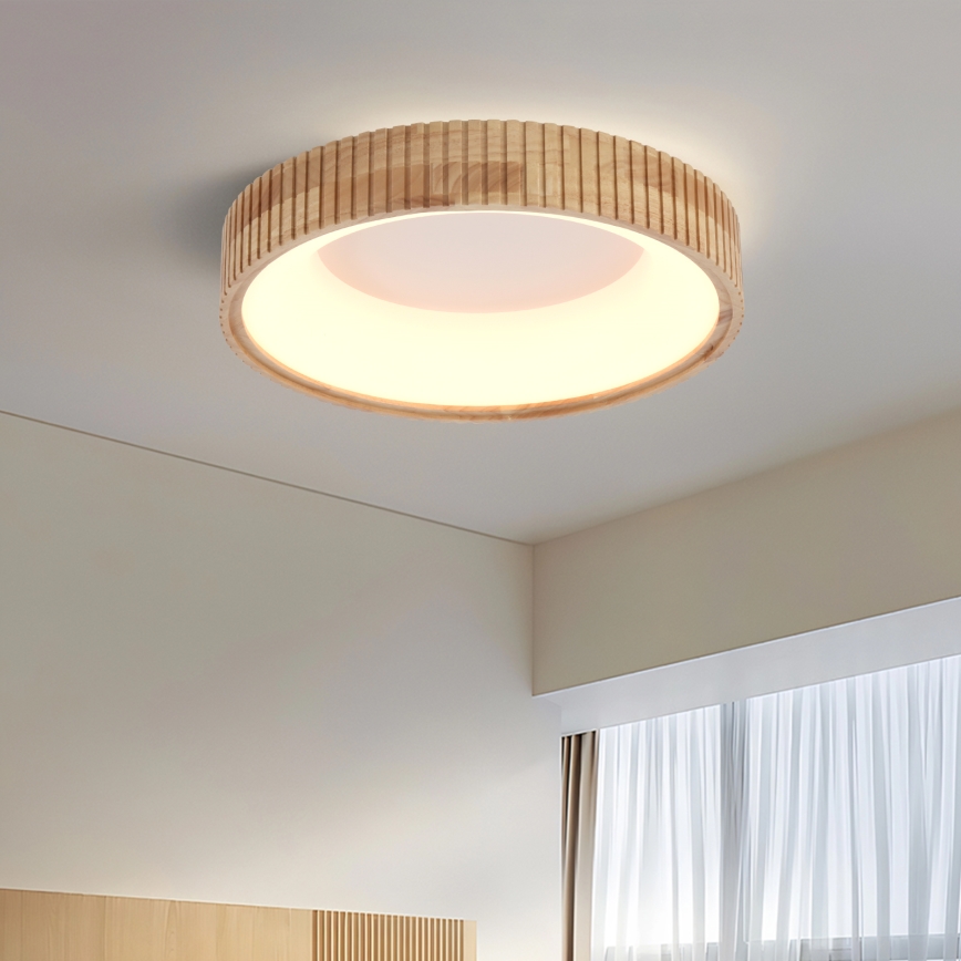 Brilagi - LED lubinis šviestuvas FALCON WOOD MODERN LED/30W/230V 3000/4000/6000K Ø 45 cm medinis