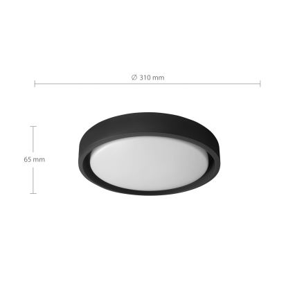 Brilagi - LED lubų šviestuvas MATTEO LED/24W/230V skersmuo 31 cm juodas