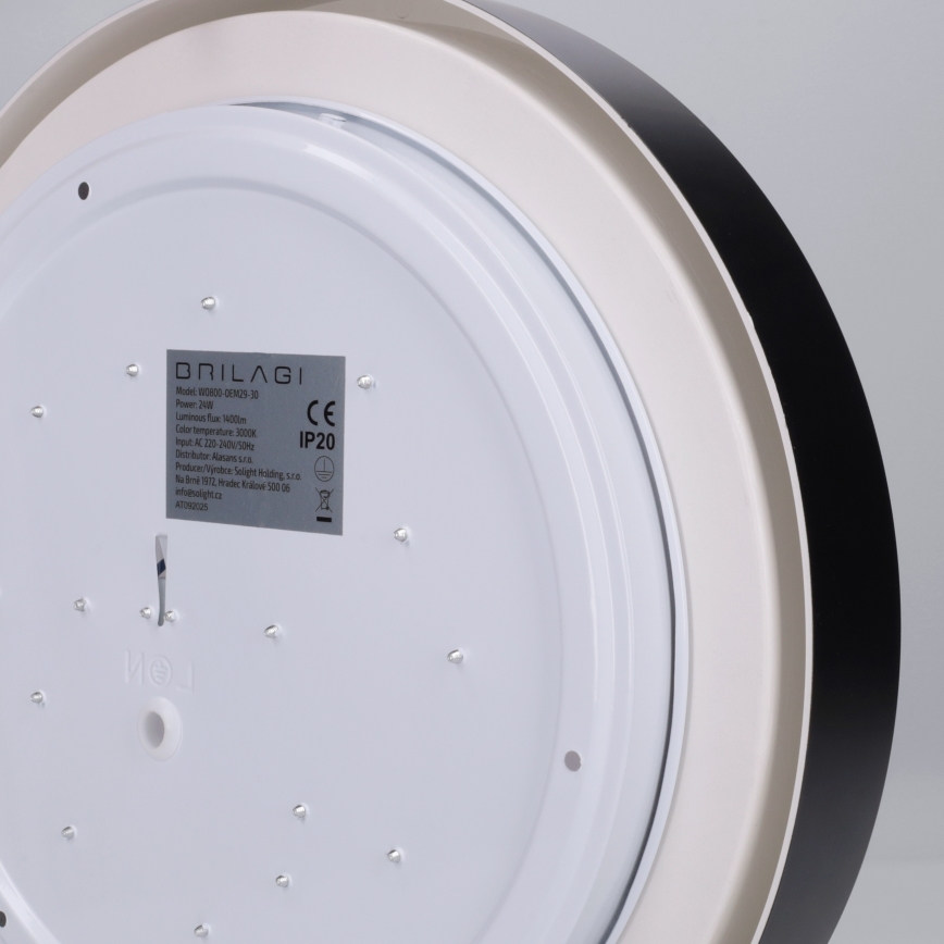 Brilagi - LED lubų šviestuvas MATTEO LED/24W/230V skersmuo 31 cm juodas