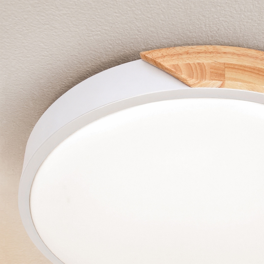 Brilagi - LED lubų šviestuvas PILANA LED/24W/230V ąžuolas/balta skersmuo 30 cm