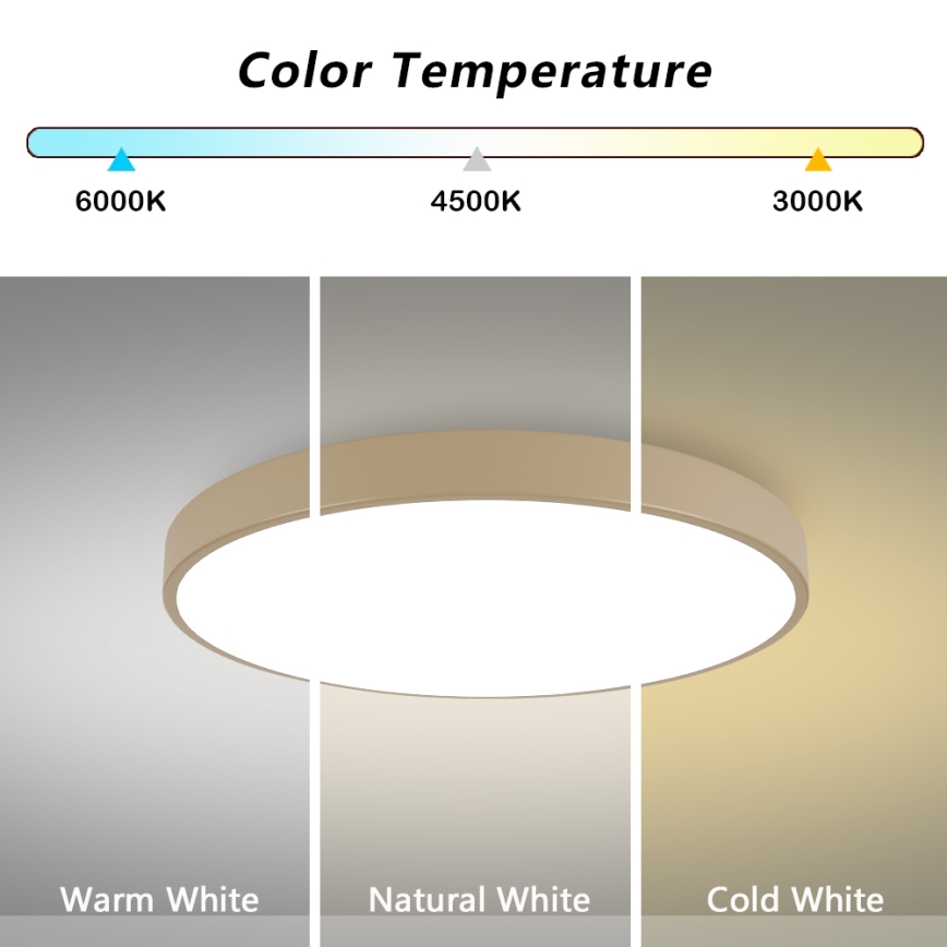 Brilagi - LED lubinis šviestuvas POOL LED/100W/230V 3000/4500/6000K skersmuo 80 cm smėlio spalvos