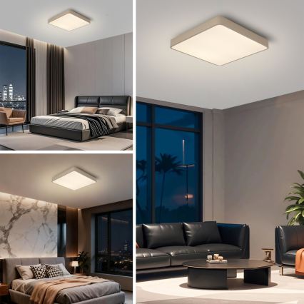 Brilagi - LED lubų šviestuvas POOL LED/48W/230V 3000/4000/6000K 50x50 cm smėlio spalvos