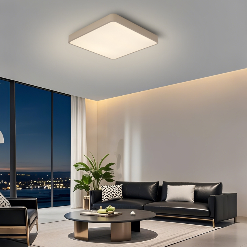 Brilagi - LED lubų šviestuvas POOL LED/48W/230V 3000/4000/6000K 50x50 cm smėlio spalvos