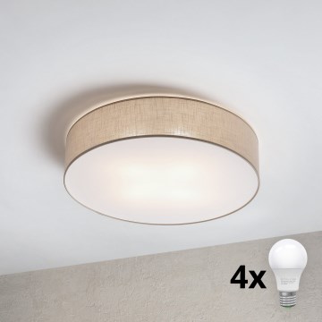Brilagi - LED lubų šviestuvas SIRIJA 4xE27/60W/230V, skersmuo 60 cm, smėlinis