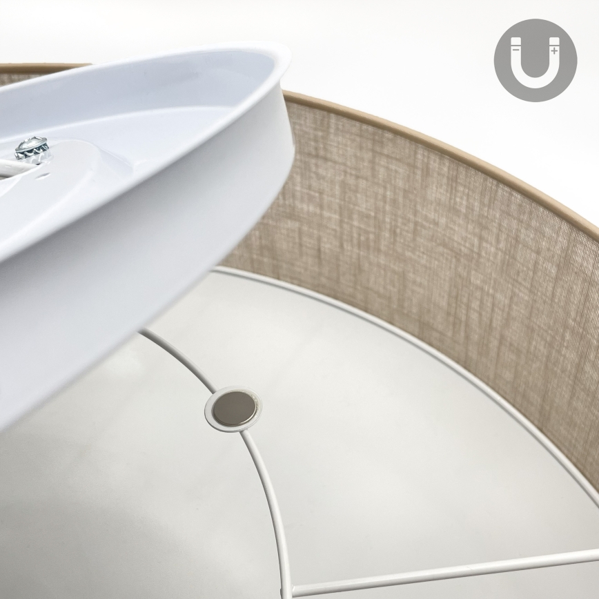 Brilagi - LED lubų šviestuvas SIRIJA 4xE27/60W/230V, skersmuo 60 cm, smėlinis