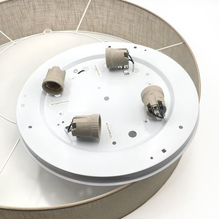 Brilagi - LED lubų šviestuvas SIRIJA 4xE27/60W/230V, skersmuo 60 cm, smėlinis